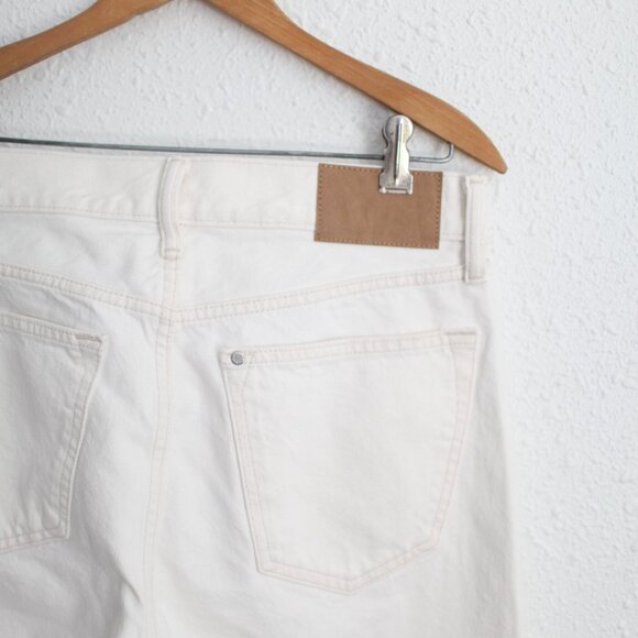 H & M relaxed fit button fly off white denim jeans mens 30/30 - Picture 5 of 7
